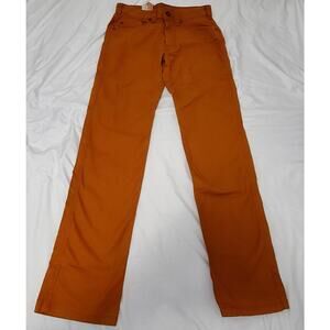 Prana Mens Orange Bronson Carpenter Pants Organic Cotton Size 28x34